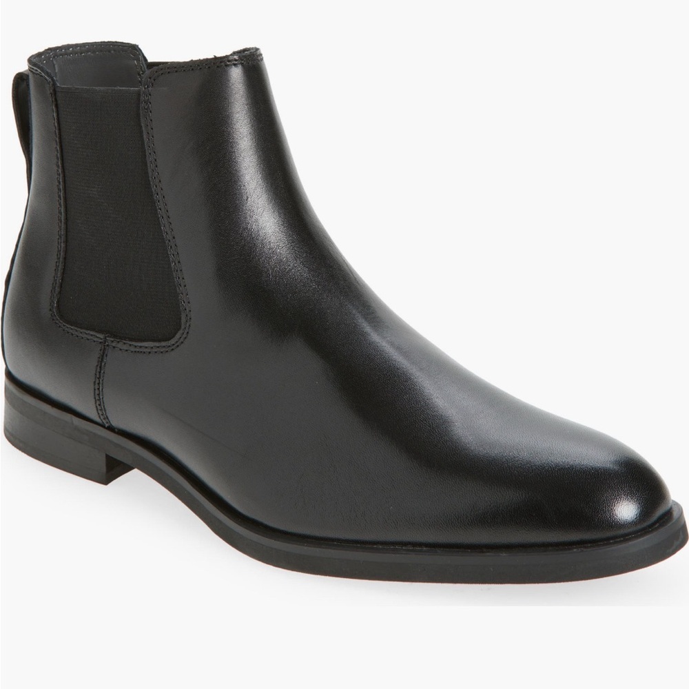 NEW! Nordstrom Leather Chelsea Boot for Men - Size 14 🛵